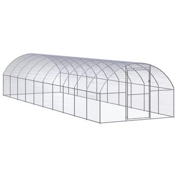 vidaXL Kippenren 3x10x2 m gegalvaniseerd staal, Verzenden, Nieuw