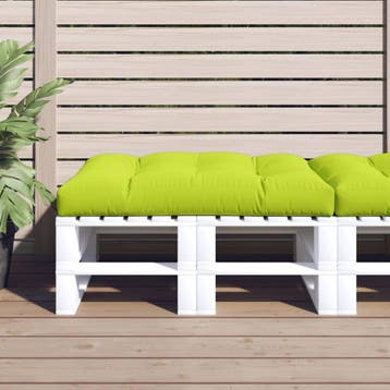vidaXL Palletkussen 120x80x12 cm stof heldergroen, Verzenden