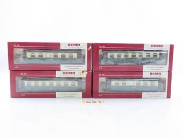 Bemo H0e - 3020 856/3020 855/3021 855/3021 856 - Modeltrein, Nieuw