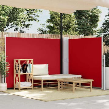 vidaXL Windscherm uittrekbaar 140x1000 cm rood, Tuin en Terras, Verzenden, Nieuw