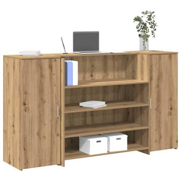 vidaXL Receptiebalie 180x50x103,5cm bewerkt hout artisanaal, Huis en Inrichting, Verzenden, Nieuw