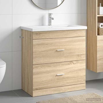 vidaXL Badkamermeubel Set Sonoma Eiken 81 x 40 x 84,5 cm, Verzenden, Nieuw