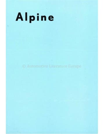 1966 ALPINE A110 BROCHURE FRANS, Ophalen of Verzenden, Nieuw