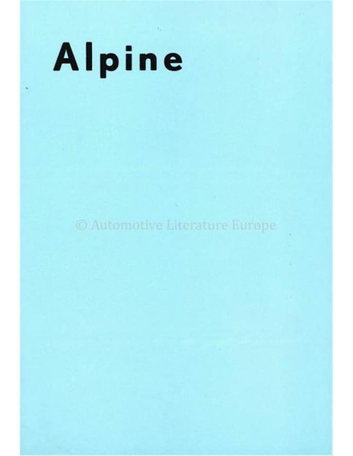1966 ALPINE A110 BROCHURE FRANS, Livres, Autos | Brochures & Magazines, Enlèvement ou Envoi