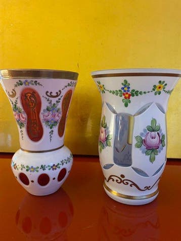 Bekerglas (2) - Glas - Boheemse glazen van co