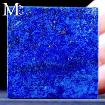 Koningsblauw lapis lazuli - Geometrische Kubus - Hoogte: 44