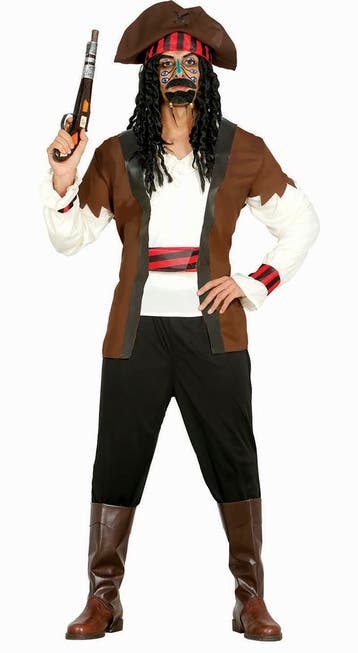 Piraten Kostuum Heren Bruin, Verzenden, Nieuw