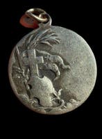 Curieus en strijdlustige devotionele medaille van Giovanna