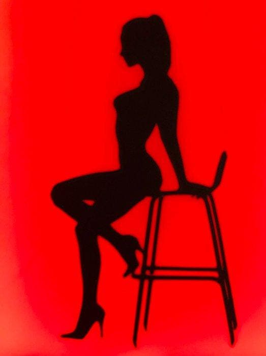 Red Ligh District - Lichtbord - LAPDANCE, Red Light, Antiek en Kunst, Antiek | Wandborden en Tegels