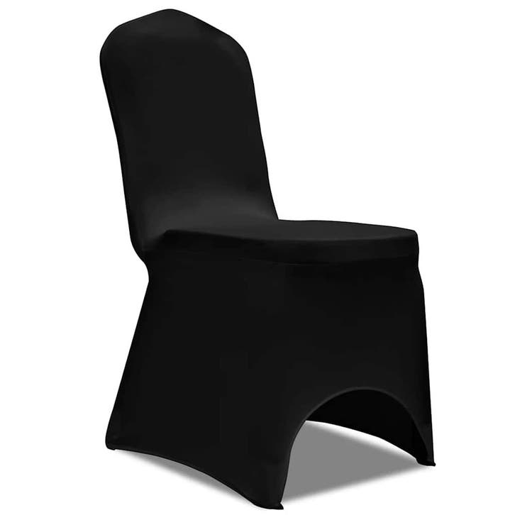 vidaXL Stoelhoezen stretch zwart 100 st, Jardin & Terrasse, Accessoires mobilier de jardin, Envoi
