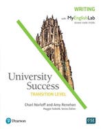 University Success Writing, Transition Level, with MyLab, Verzenden, Zo goed als nieuw, Charl Norloff