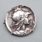 Argent, Art Nouveau, Louis Rault. - Broche -  Marianne