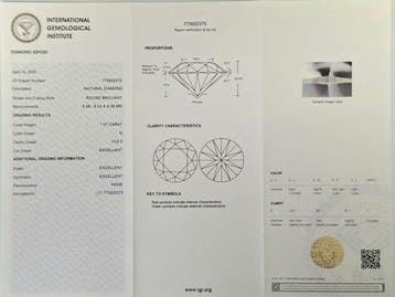 1 pcs Diamant (Naturelle) - 1.07 ct - Rond - G - VVS2 -