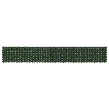 vidaXL Balkonscherm met bladeren Donkergroen 500 x 75 cm, Tuin en Terras, Verzenden, Nieuw