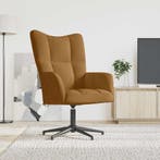 vidaXL Relaxstoel fluweel bruin, Huis en Inrichting, Verzenden, Nieuw