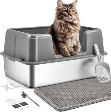 RVS Kattenbak XXL 60cm | 41% KORTING | Retour deal, Animaux & Accessoires, Bacs à litière, Verzenden, Gesloten
