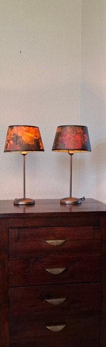 Van de Heg - Tafellamp (2) - Metaal, Brons - Inclusief