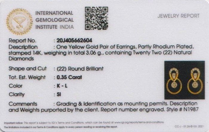 Sans prix de réserve - Boucles doreilles cloutées - 14, Handtassen en Accessoires, Antieke sieraden