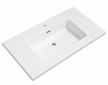 Badplaats Wastafel Angela 90 x 48 cm - Wit - Wasbak, Verzenden
