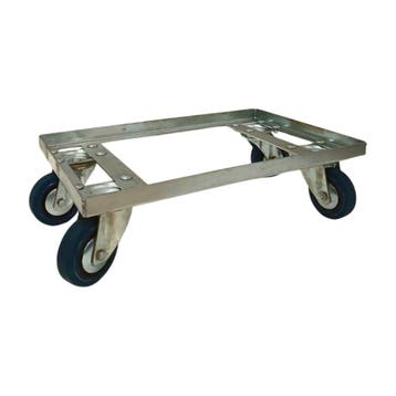 Dolly 55x36x16cm verzinkt met 4 rubberen zwenkwielen 500kg, Ophalen of Verzenden