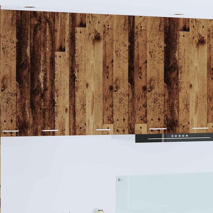 vidaXL Hangkast Oud Hout en Wit 50 x 31 x 80 cm Bewerkt hout, Huis en Inrichting, Kasten | Overige, Nieuw, Verzenden