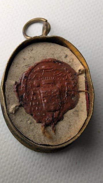 Reliekhouder - Metaal, Glas, Textiel - 1800-1850 - Uit het, Antiek en Kunst