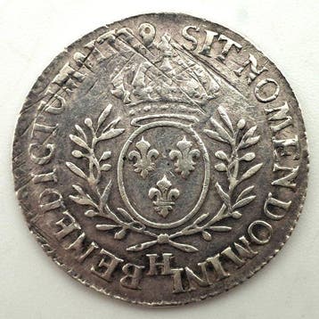 France. Louis XV (1715-1774). 1/5 Écu 1729-H, La Rochelle, Postzegels en Munten