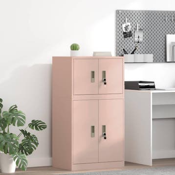 vidaXL Opbergkast Roze 60 x 40 x 40 cm Staal, Huis en Inrichting, Verzenden, Nieuw