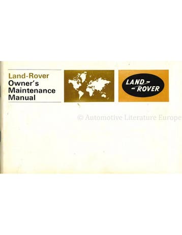 1977 RANGE ROVER CLASSIC INSTRUCTIEBOEKJE ENGELS