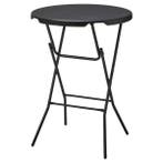 Alora Statafel Zwart - Kunststof - Metaal - Diameter 80 CM, Tuin en Terras, Nieuw
