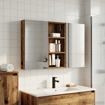 vidaXL Badkamerkast set 3 pcs 110 x 10,5 x 60,5 cm Bewerkt, Verzenden