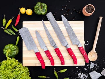 Keukenmes - Kitchen knife set - FK75 - Staal, Hout,