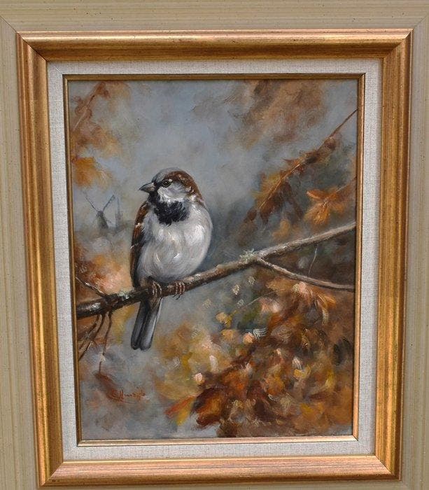 Lodewijk Busing (1965 )- / CH van Dijk - Mus - ( herfst ), Antiquités & Art, Art | Peinture | Classique
