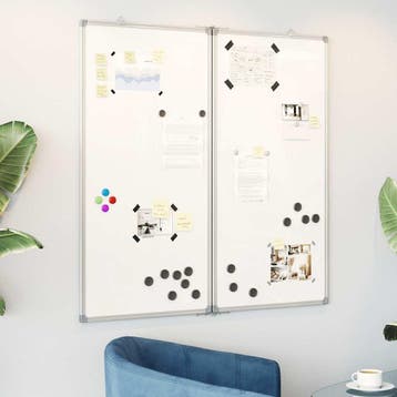 vidaXL Whiteboard magnetisch inklapbaar 80x80x1,7 cm, Verzenden