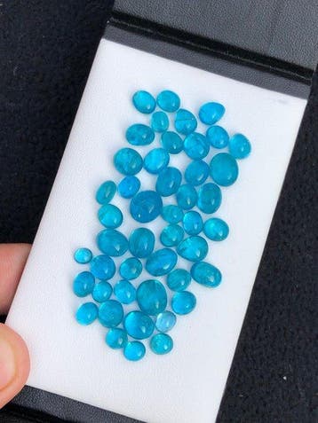 Apatiet Cabochons- 12.93 g, Collections, Minéraux & Fossiles