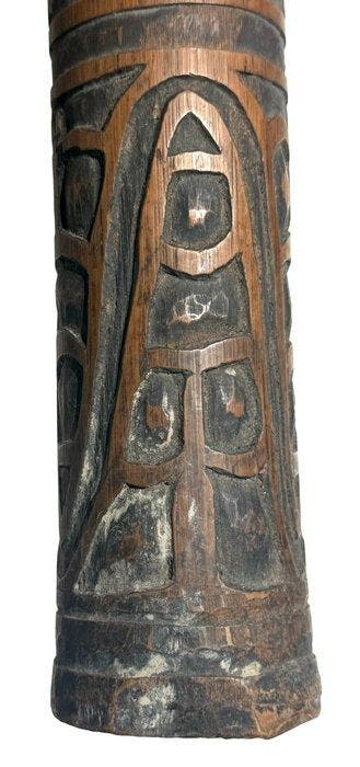 Oude mamboi-trompet - Asmat - Fu - Asmat - West-Papoea, Antiek en Kunst