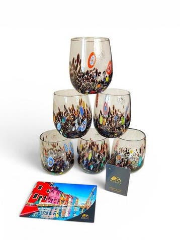 MurArt - Drinkset (6) - Glas - Murrine Millefiori