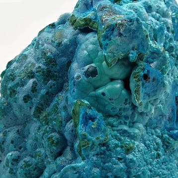 Zeldzame, intens azuurblauwe chrysocolla, Congo Kristallen