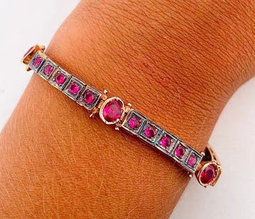 Zonder minimumprijs - Armband - 9 kt. Roségoud, Zilver, Nieuw