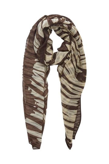 PIECES sjaal met zebraprint bruin/beige (Sjaals), Vêtements | Femmes, Bonnets, Écharpes & Gants, Verzenden