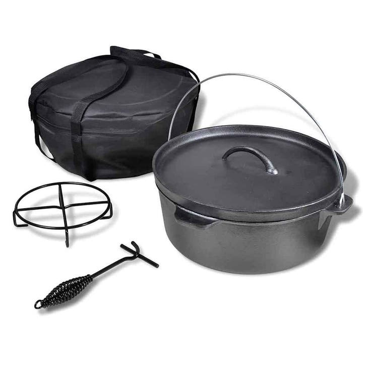 vidaXL Braadpan 11,3 L inclusief accessoires, Maison & Meubles, Cuisine | Casseroles & Poêles, Envoi