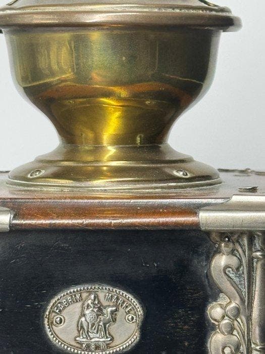 Kissing&Mollman - Koffiemolen - Hout, Messing, Koper -, Antiek en Kunst, Antiek | Keukengerei