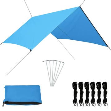 vidaXL Afdekzeil 3x2,85 m blauw, Verzenden, Nieuw
