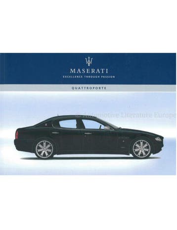 2006 MASERATI QUATTROPORTE V INSTRUCTIEBOEKJE ENGELS, Ophalen of Verzenden