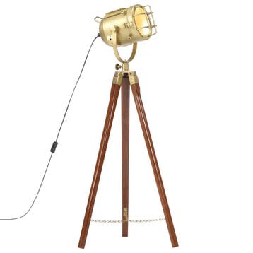 vidaXL Vloerlamp driepoot 97 cm massief mangohout, Verzenden