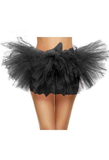 Korte Tutu Zwart Tule Rokje XS S M Zwarte Petticoat Rok Dame, Ophalen of Verzenden, Nieuw