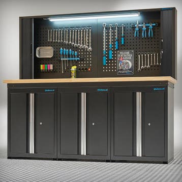 Datona Werkbank PRO eiken - 3 opbergkasten - 1, Ophalen of Verzenden, Nieuw