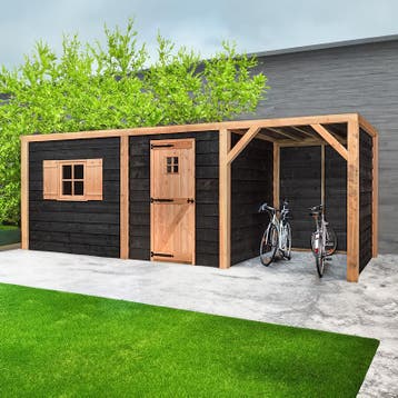 Tuinberging Prefab Panelen | Tuinschuur Douglas | Tuinkast, Verzenden, Fietsenberging
