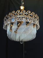 Plafonnier - Laiton, Cristal - Lustre Italien, Antiquités & Art