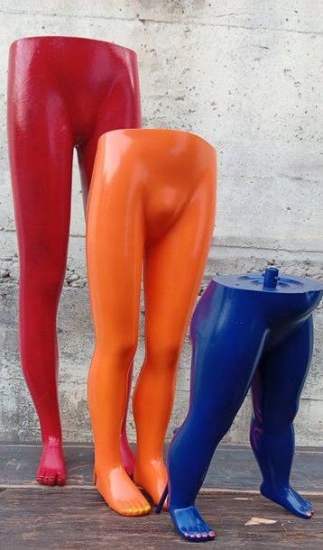 Mannequin - Colourful family. (3) - glasvezel